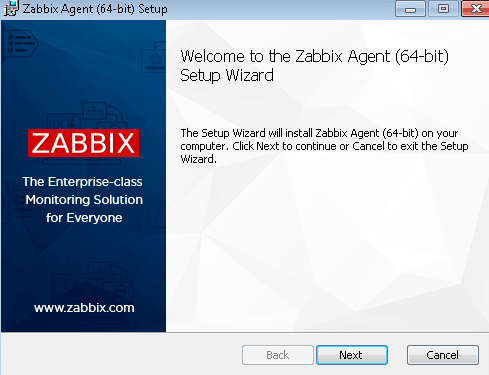 Install Zabbix Agent on Windows using MSI installer - Step 1