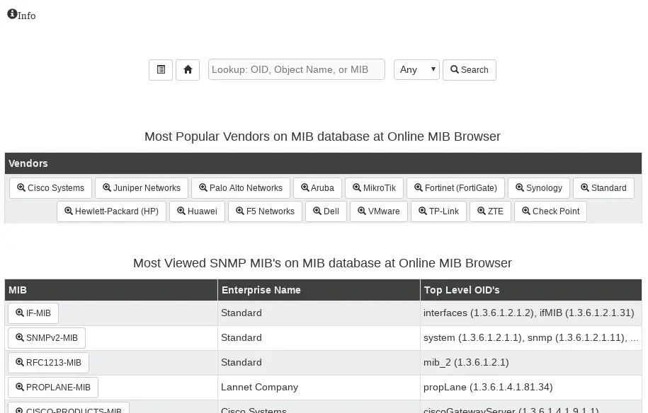 Online MIB Browser @ BestMonitoringTools.com - Screenshoot 2